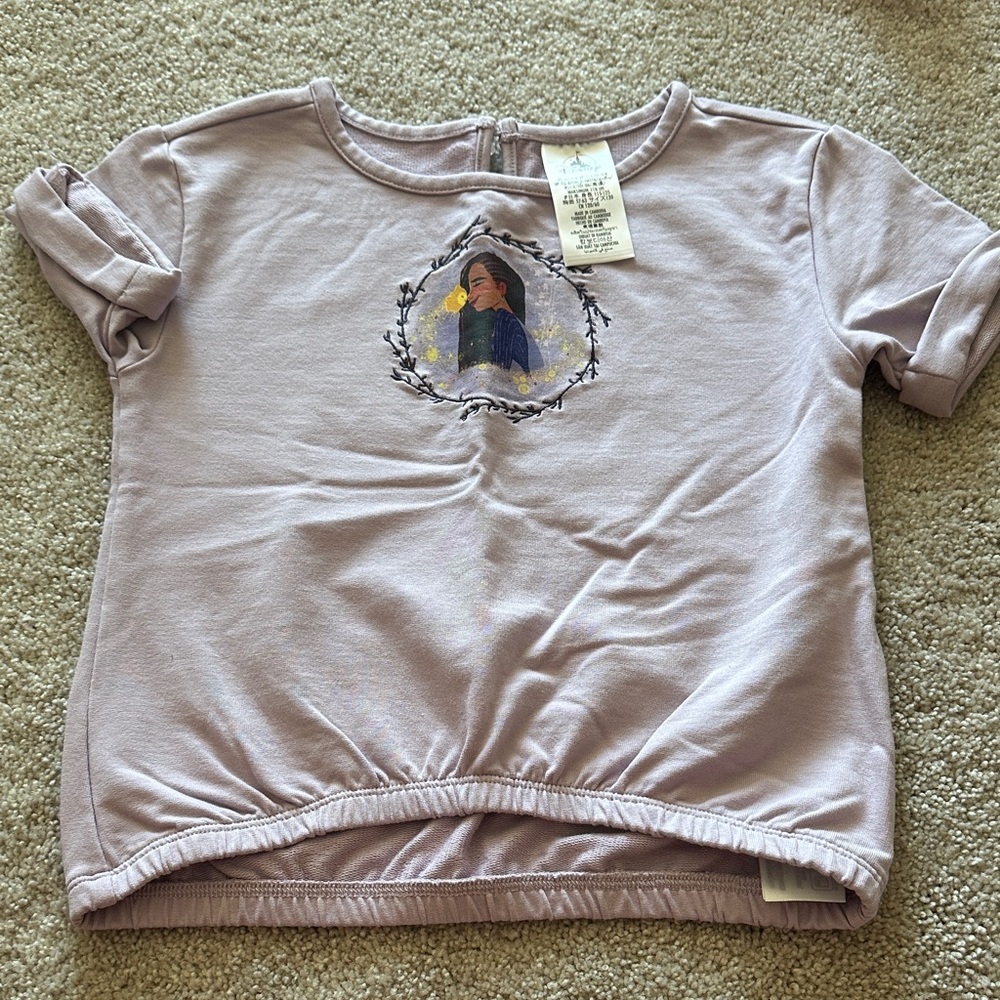 Disney Lavender Short Sleeve Tee with Graphic